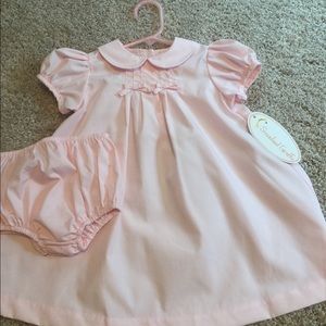 NWT smocked giraffe pink dress